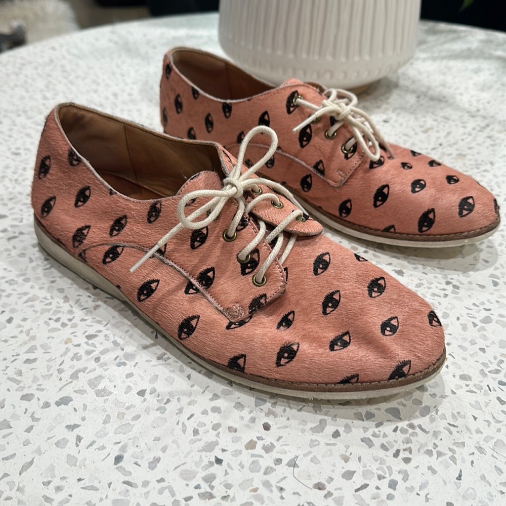 Rollie Derby Melon Eyes calf hair pink shoes hardly worn! Size 41